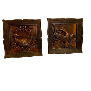 2 Vintage Coppercraft Guild Metal Wall hangings